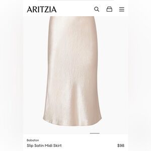 Aritzia Babaton Slip Midi Skirt